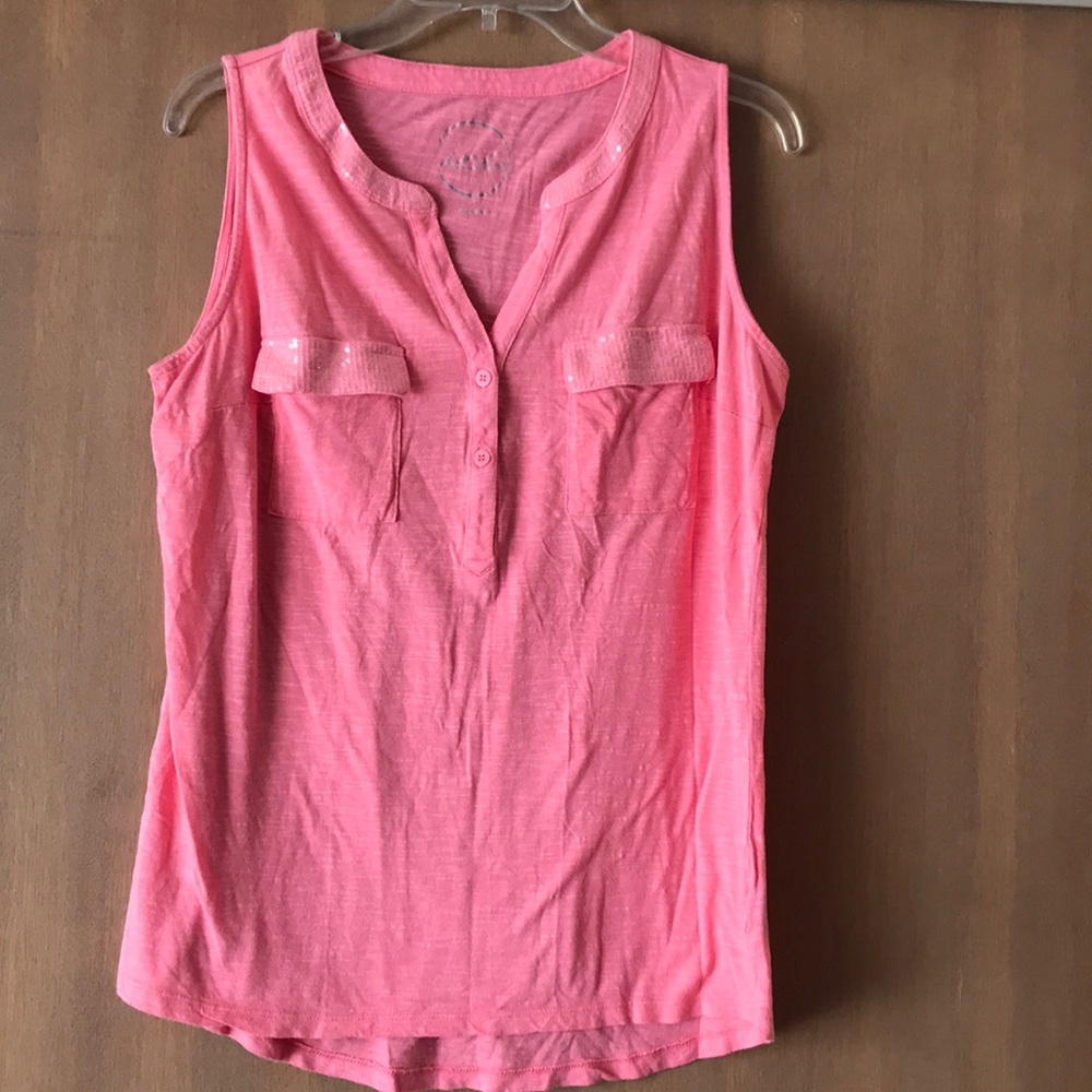 Sequined tank top